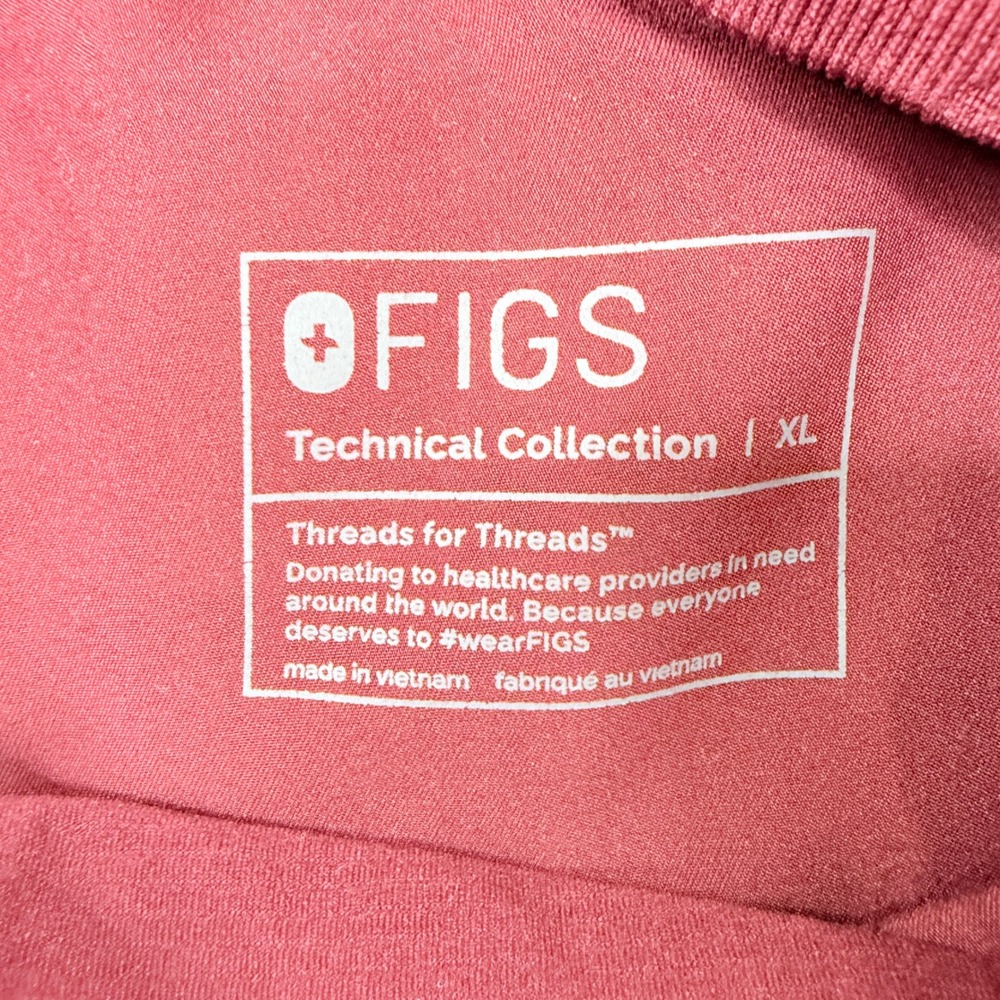 FIGS Maternity Technical Scrub Set Size XL / L Burgundy Jogger V-Neck Medical - Picture 4 of 16